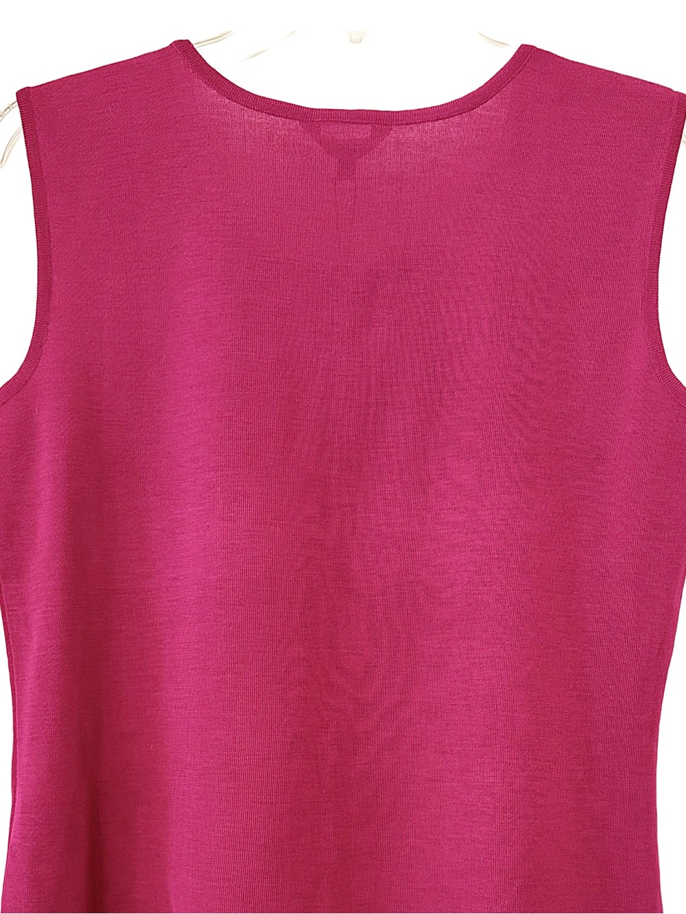 Misook NWT Luxury Classic Knit Tank Top Shell Hot Pink Magenta Scoop Neck Sz S - Picture 6 of 11